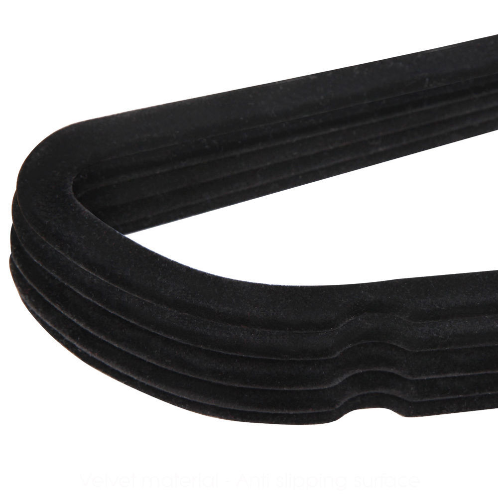 Factory wholesale ABS flocking anti-slip clothes hangers, clothing store organization, seamless storage, home clothes hanging, magic clothes rack pic 21