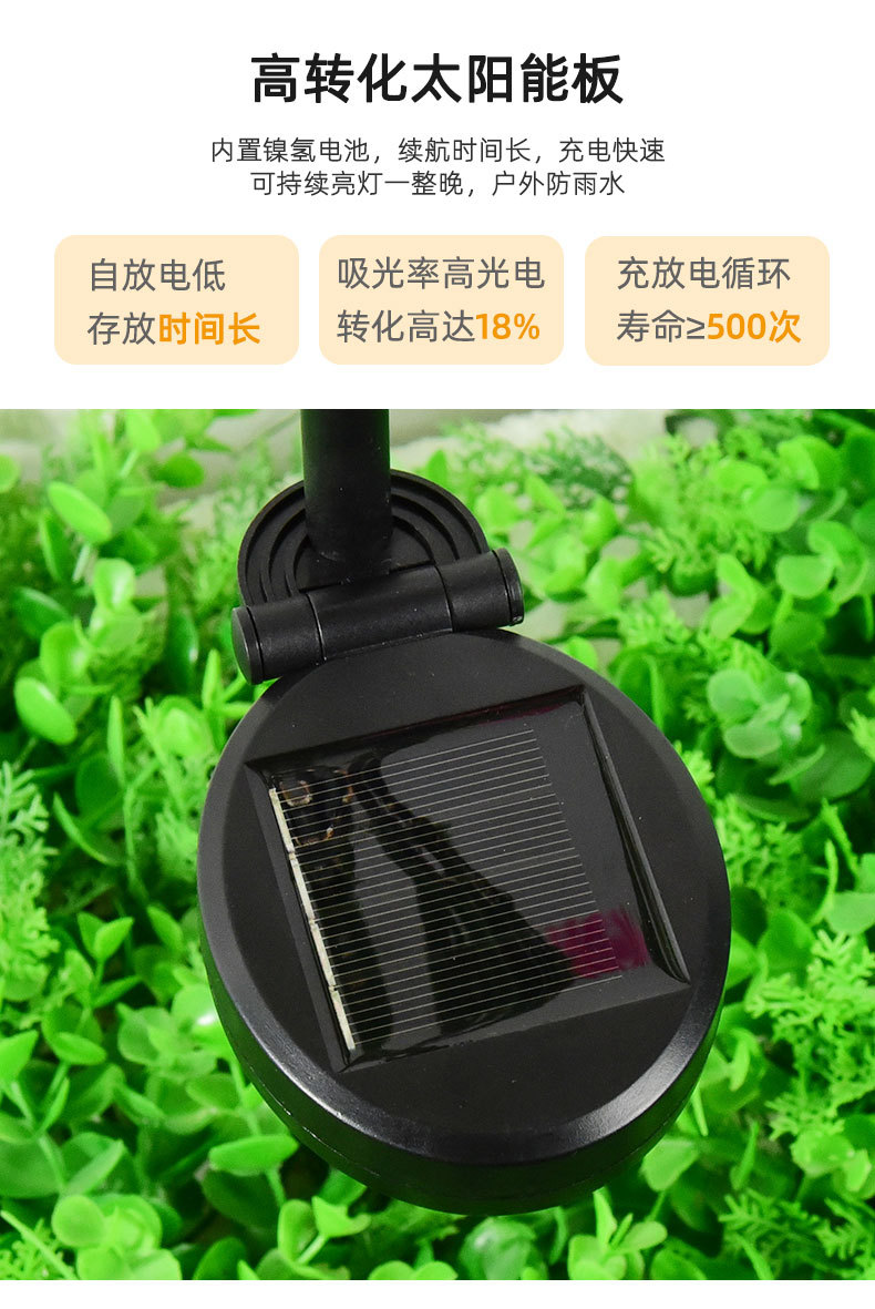 RGBled solar lights, courtyard decoration, seven-color optical fiber jellyfish lights, meteor shower atmosphere, festival lights pic 9