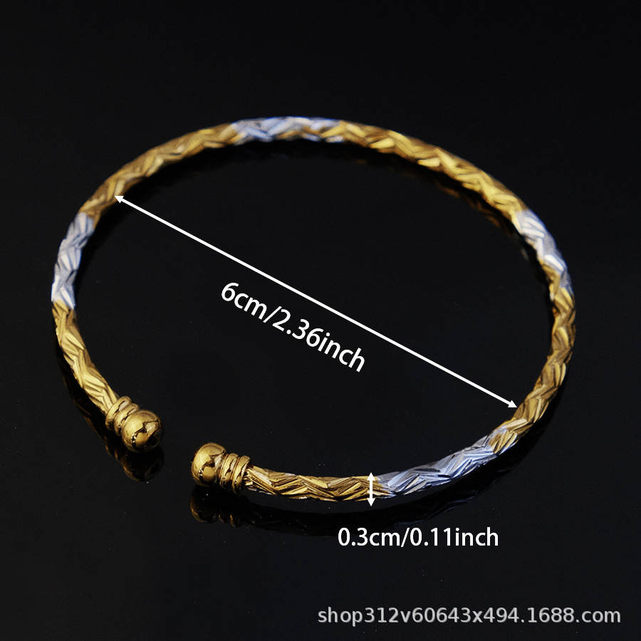 3MM gold-plated bracelet for women, African gold bead bracelet, gift for Ethiopian wedding brides pic 11