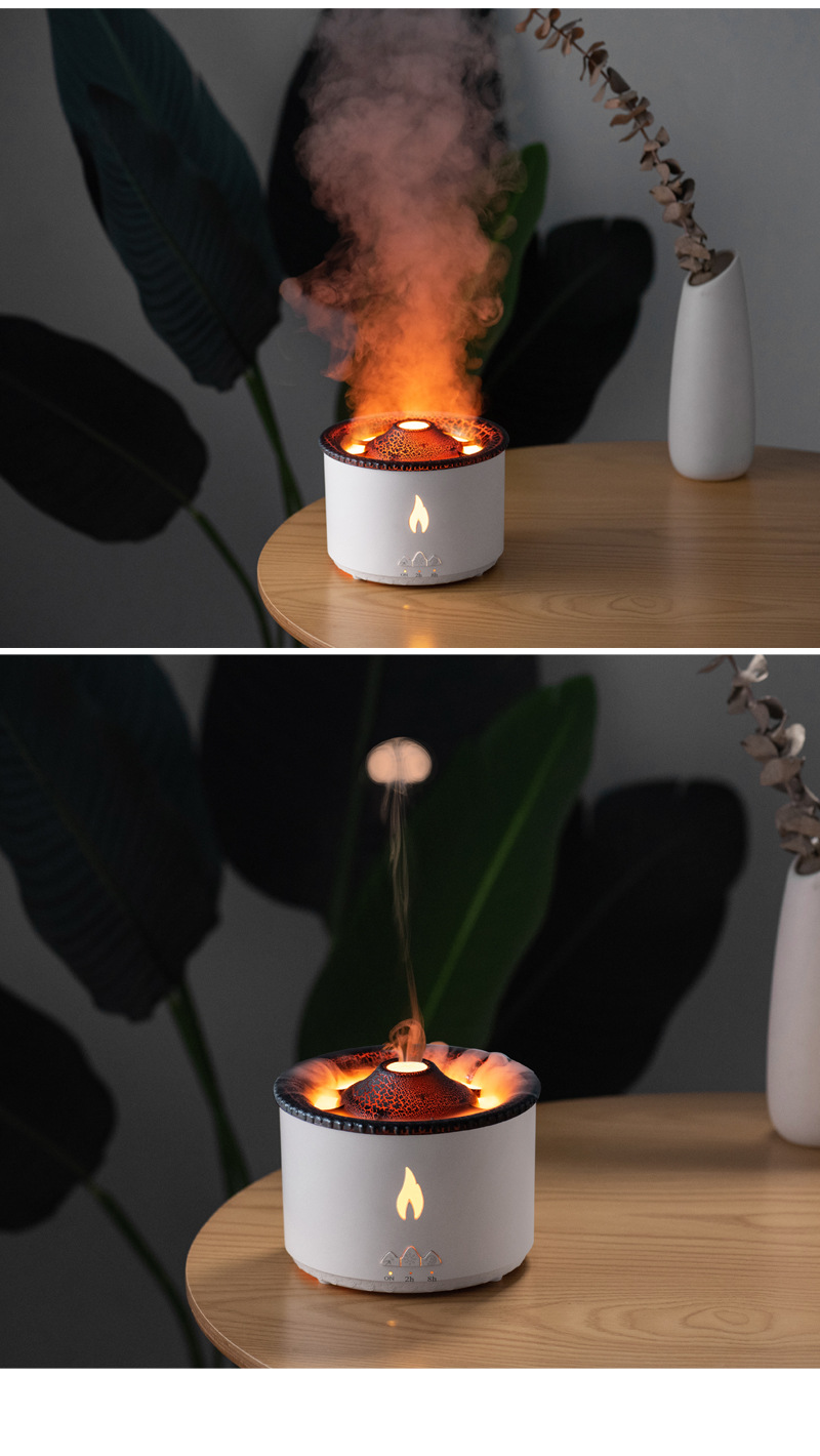 100% simulation 3D volcano humidifier, innovative jellyfish large spray, ultrasonic atomization aroma diffuser for office and home use pic 13