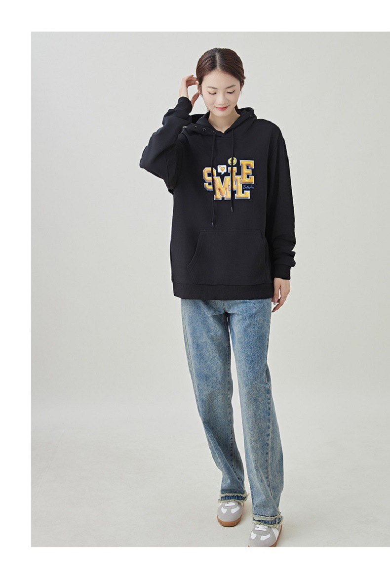 A trendy Korean-style hooded sweatshirt for women in the autumn of 2023, featuring a cartoon rabbit loose and versatile large-sized long-sleeved coat pic 23