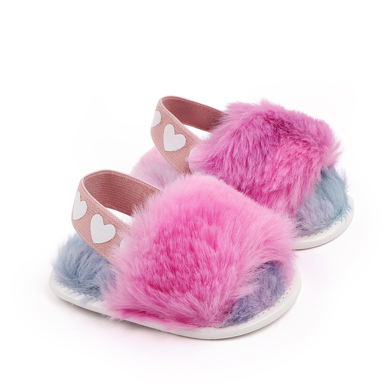 Baby cloth sandals, new style baby sandals, tie-dyed fur sandals, summer walking shoes, baby shoes 2801 pic 12