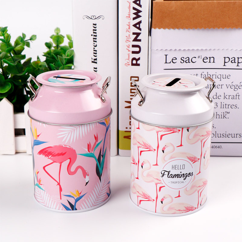 Our own brand 2022 new Ins-style fresh and clean tinplate piggy bank, home decoration items, Kulomi pen case, book safe pic 18