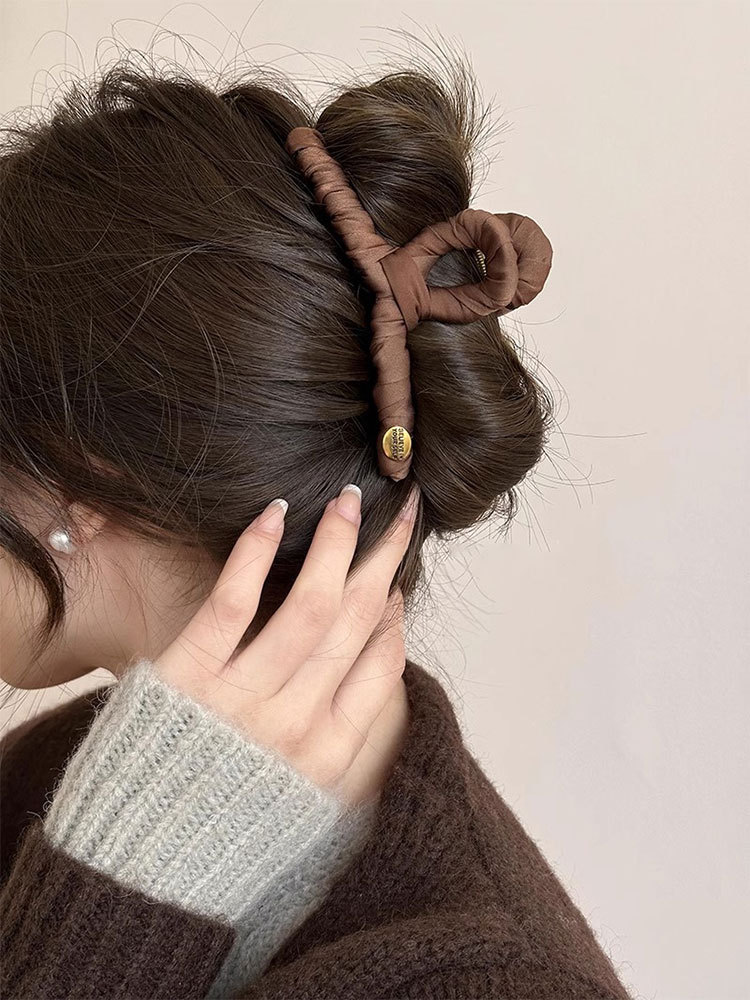 黑色发夹女2024新款超仙韩式后脑勺鲨鱼夹大号高级感气质抓夹无痕详情4