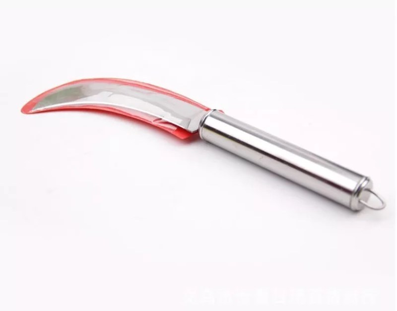Steel-handled fruit peelers, pineapple knives, stainless steel banana small curved knives, 2-yuan store supply, daily necessities wholesale pic 3