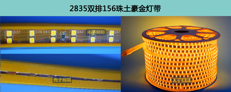 光子照明5050线性灯条5730 rgb柔性亮化贴片led 220v防水高压灯带详情52