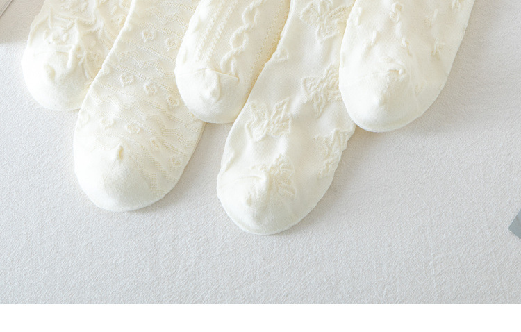 白色船袜女全棉女士袜子夏季薄可爱网红刺绣纯棉ins潮短袜女批发详情2