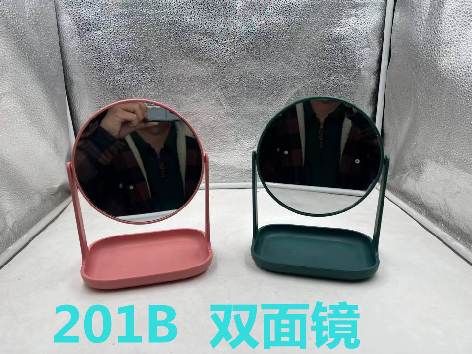 New tray stand vanity mirror, rabbit ear mirror, dressing mirror, round and rotatable double-sided cat ear mirror pic 8
