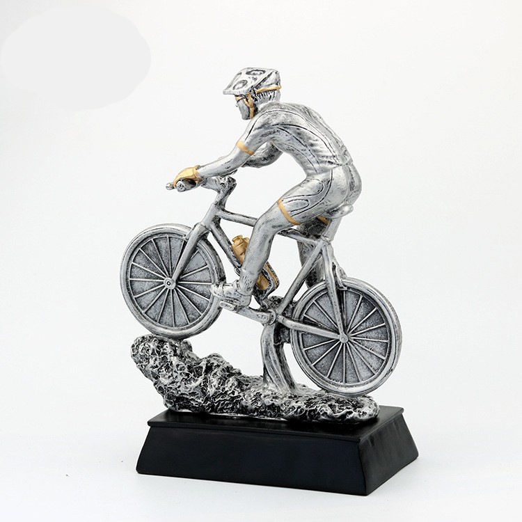 Triathlon cycling competition trophies, resin craft gifts, racing award prizes, manufacturers, custom engraving pic 2