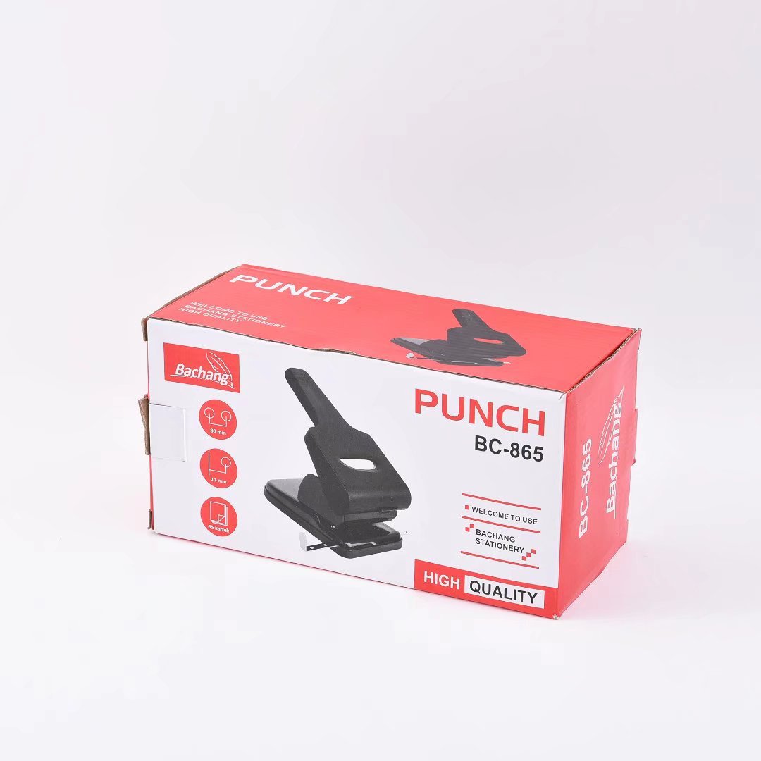 Factory-supplied exclusive double-hole punch, manual binding punch, loose-leaf labor-saving punch with ruler, round hole punch pic 10