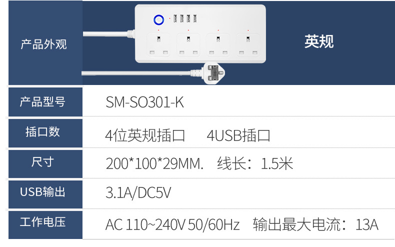 Tuya wifi Smart Socket Zigbee3.0 Timed Power Strip, American, European, British, Australian, Japanese, Spanish and European standard smart power strip pic 3