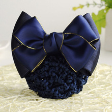 Professional hairpin, hair net, gold-edge bow, hair accessory, postal mobile headwear, nurse, work, hotel hairpin pic 11