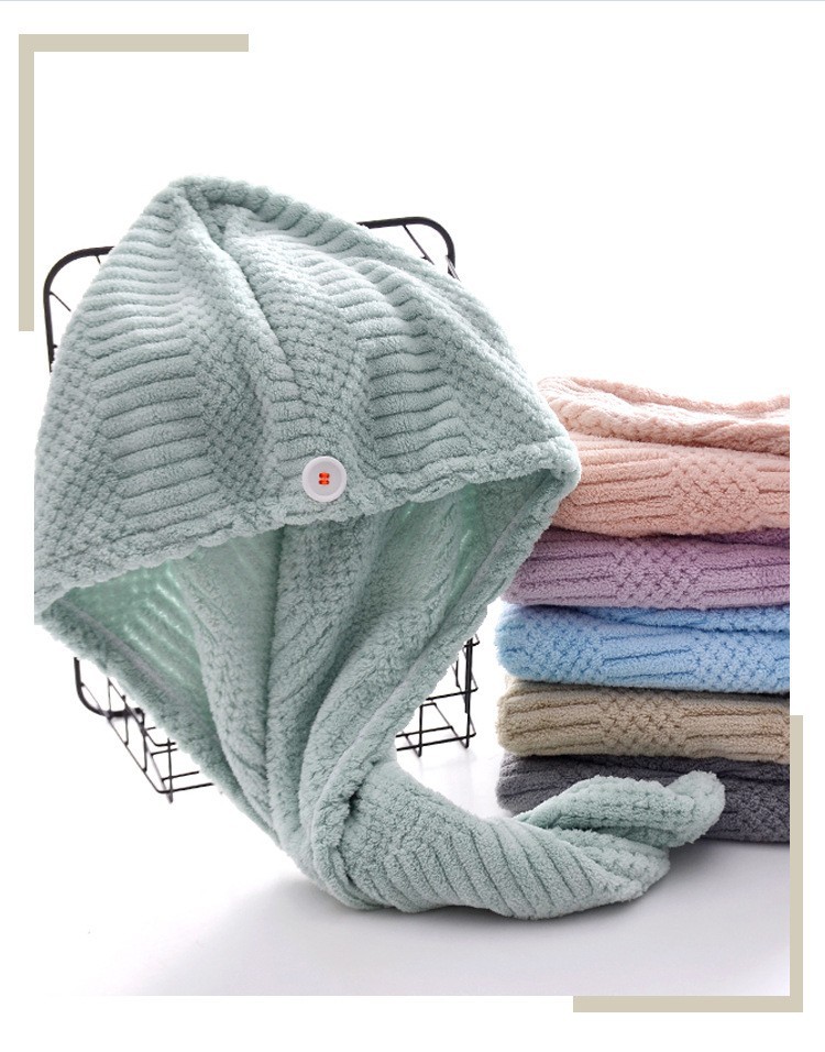 厂家批发家用速干吸水超细纤维干发帽加厚包头巾可擦长头发干发巾详情8