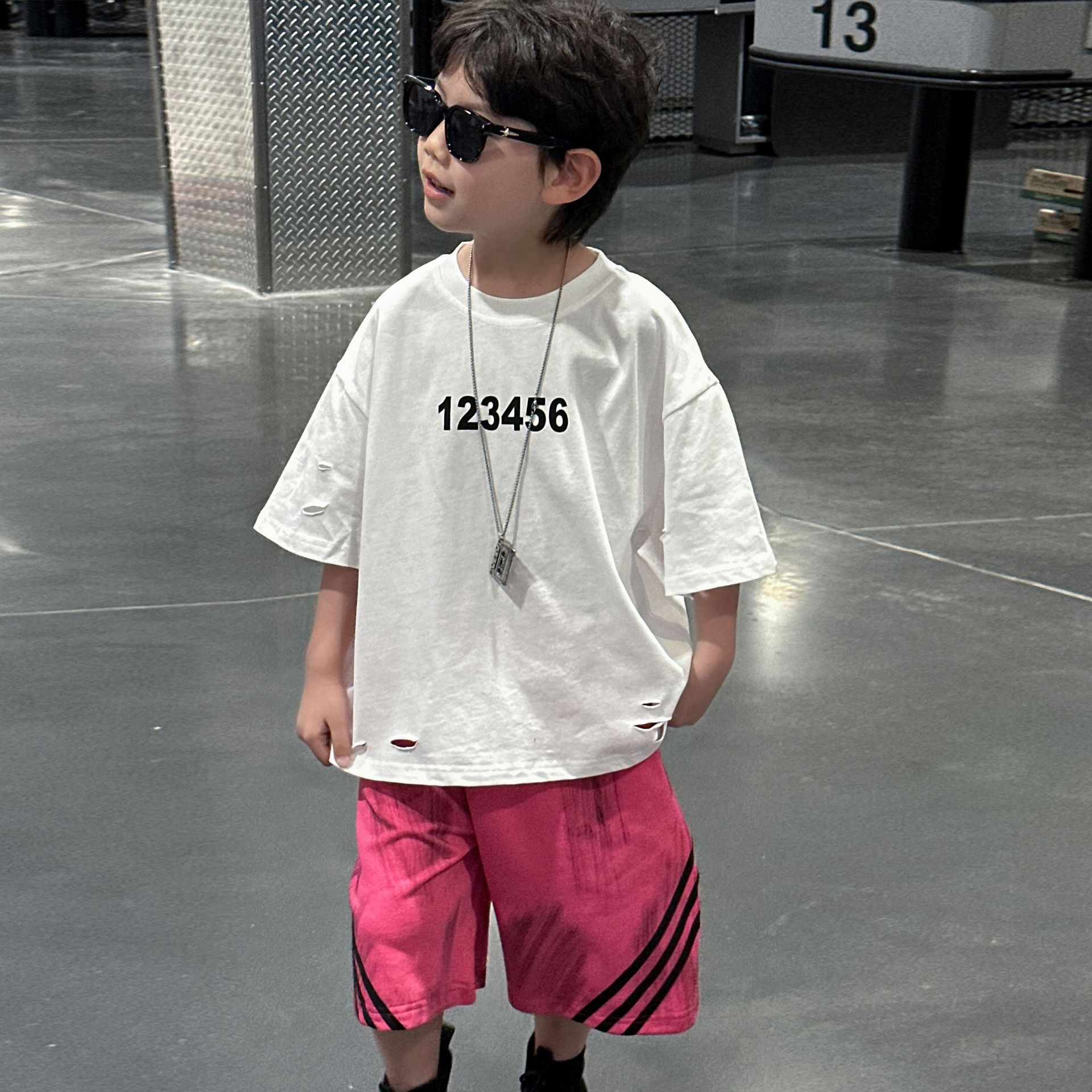 儿童纯棉T恤2025夏季新款韩版男童短袖薄款中小童上衣童装夏装潮t详情3