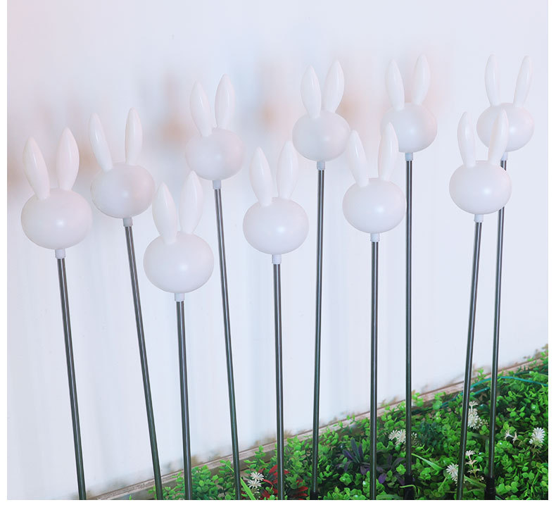 Rabbit animal-shaped reed lamp, outdoor landscape lamp, cute little white rabbit shaped lamp, beautiful Chen rabbit ear insert lamp pic 13