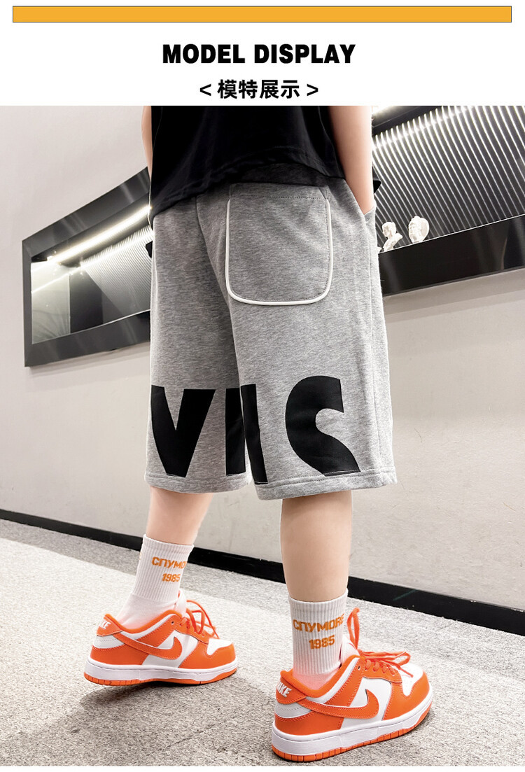 The 2022 new summer loose and stylish cotton capri shorts for boys are a trend of casual summer pants for middle-aged children pic 34