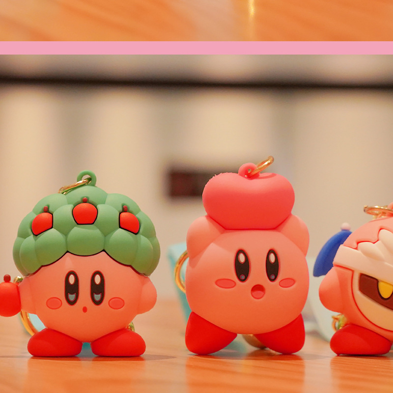 Cute cartoon Star Kirby keychain, Japanese fashion, girlish and adorable bag pendant, car key pendant pic 17