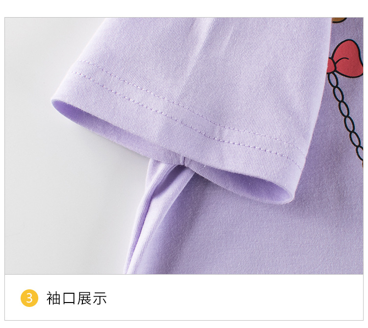 27home童装短袖T恤衫 2024夏季新款韩版女宝宝衣服半袖一件代发详情8