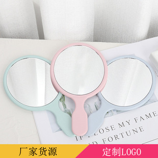 Handheld square mirror advertising creative square makeup mirror DIY portable high-definition handle mirror making logo wholesale mirror pic 7