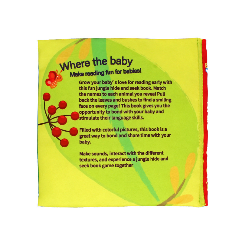 Tail cloth books, toy books, baby cloth books, sound paper enlightenment books, black and white red cloth books pic 28