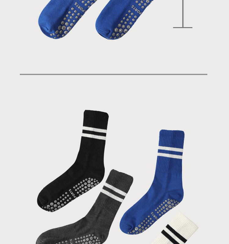 瑜伽袜子女专业普拉提袜健身运动袜防滑地板袜全棉透气中筒袜批发详情17