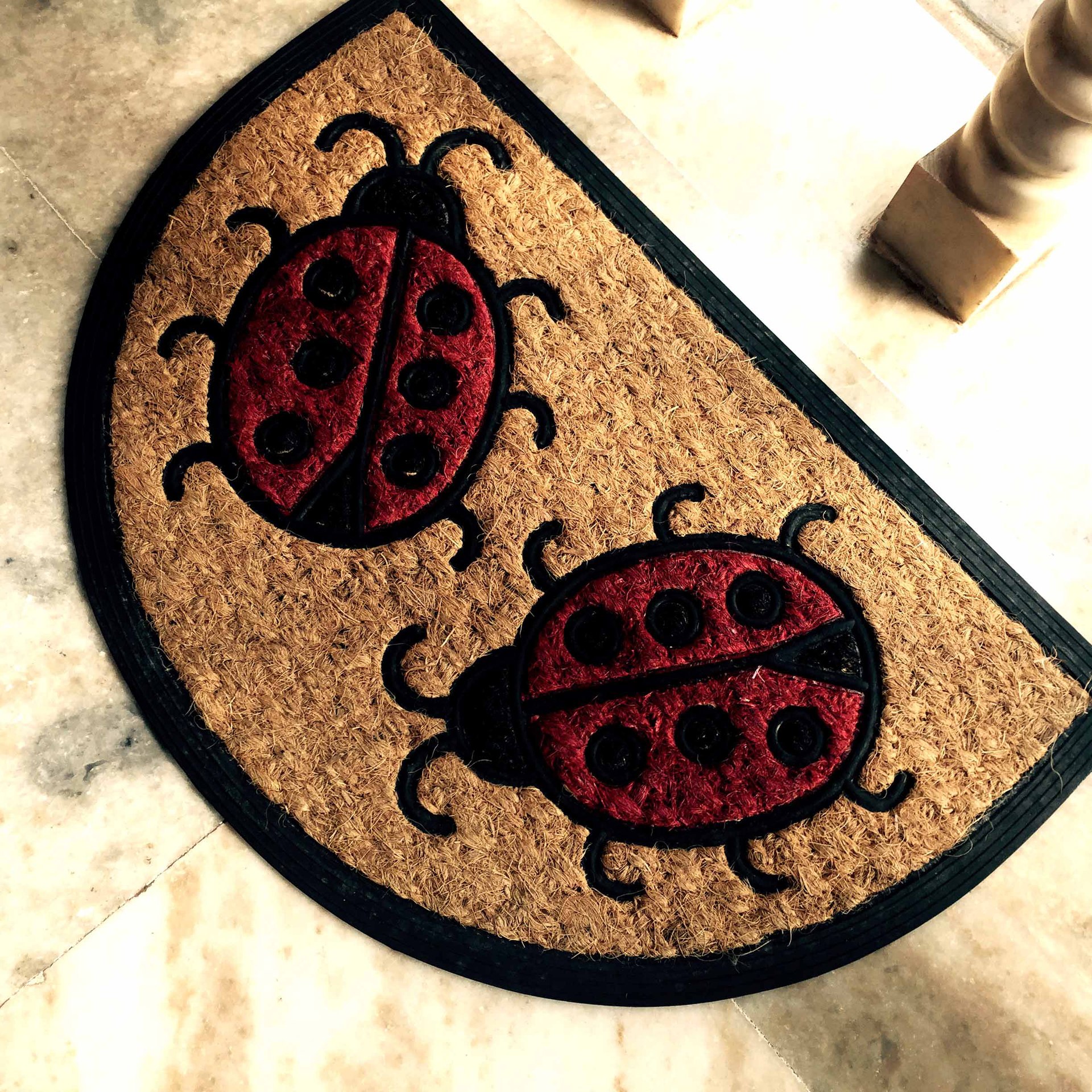 Rubber embossed coir coconut thread, coconut palm coco, coconut shell fiber, coconut tree anti-slip mat, carpet, door mat, floor mat pic 3