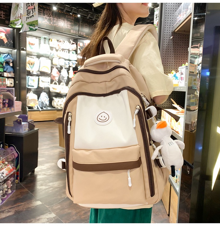 2023 fashionable student backpack, Japanese style Instagram simple Korean version backpack for junior high school, senior high school and college students pic 13