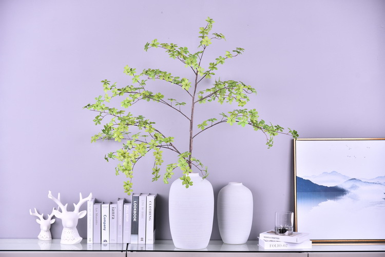 Home decoration simulation Japanese hanging bell branches, home decoration floor-standing flower figures, artificial green plant simulation leaves pic 12