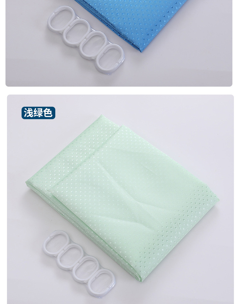 亚马逊热销钻石点浴帘涤纶浴帘防水防霉纯色浴帘加厚浴帘厂家批发详情25