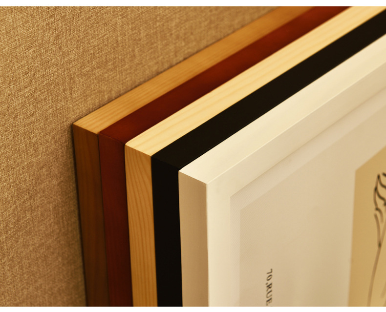 实木相框A4 A3 4开8K16寸20寸24相册照片相架 挂墙画框装裱木质 桂圆干色调摆台装饰详情13