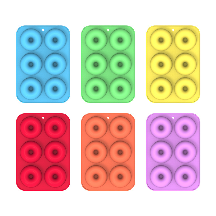 Ningbo Bochuang Factory offers oven baking tools, silicone cake molds, 8-piece, 4-piece and 6-piece doughnut molds in stock pic 48