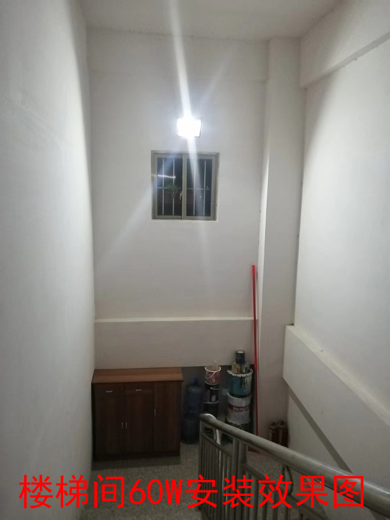 led庭院灯太阳能投光灯60W户外路灯100W花园壁灯光感应广场灯200W详情4