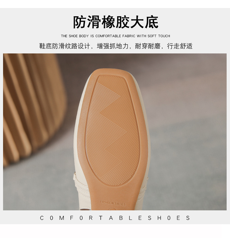 包头凉鞋女春季新款方头单鞋中粗跟气质法式高跟玛丽珍女鞋详情7