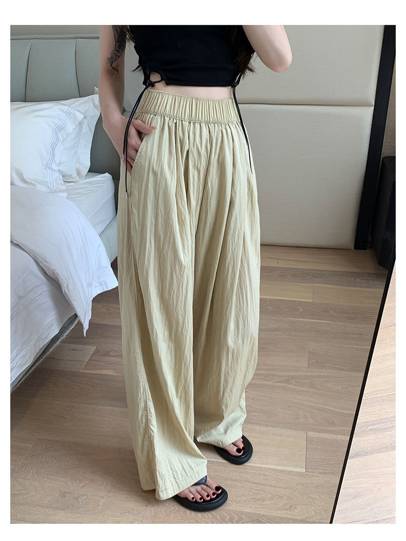 Japanese texture Yamamoto pants for women to look slimmer new summer wide-leg pants with a drape and a laid-back loose casual pants spring style for women pic 22