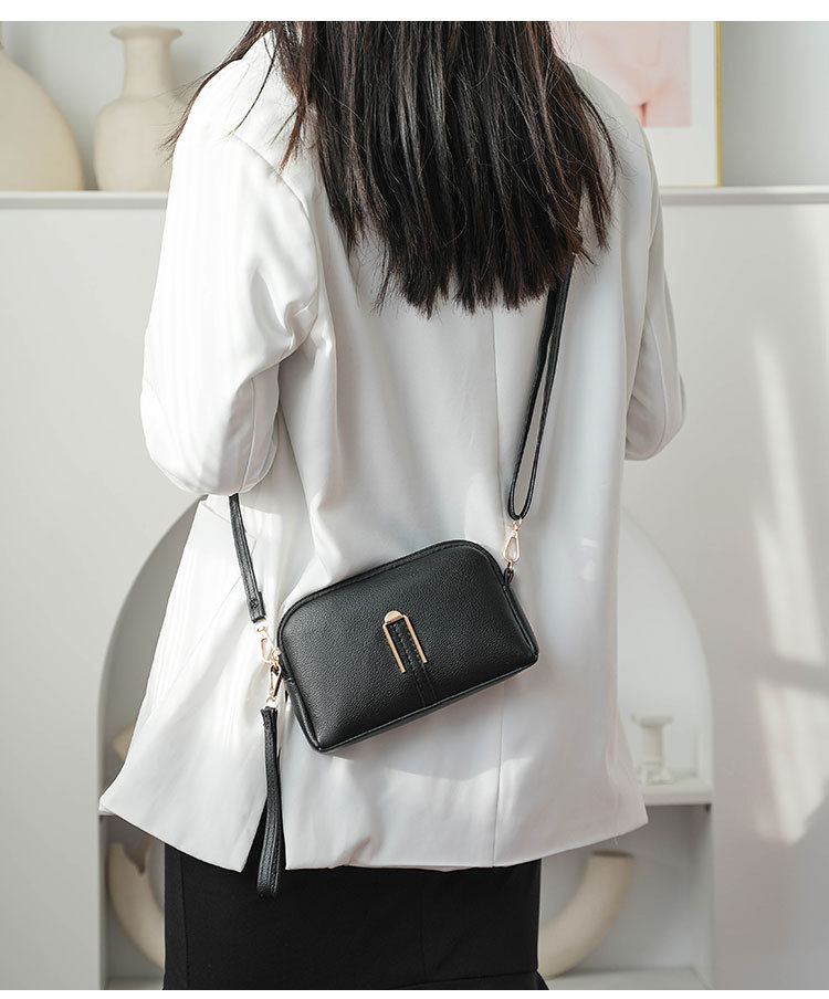 软皮妈妈包女2025新款时尚韩版简约单肩挎包女士手提包详情13