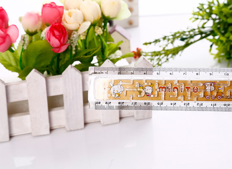 952创意尺子30cm彩色混装折叠迷宫尺小学生学习环保塑料尺子批发详情17