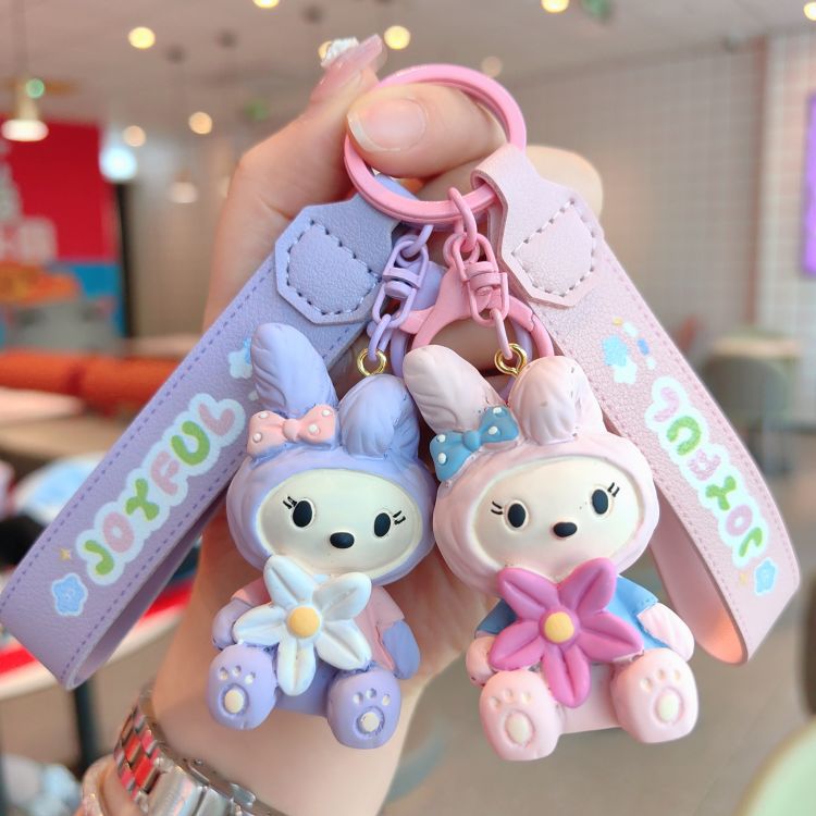卡通三丽鸥美乐蒂钥匙扣可爱树脂公仔钥匙链书包包挂件小礼品批发详情10