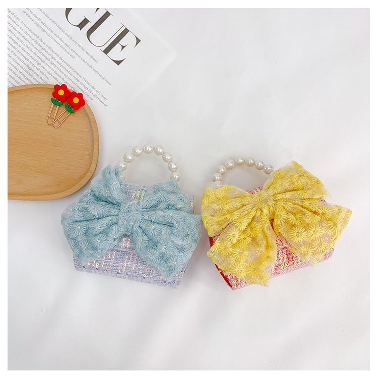 可爱女童斜挎包小香风时尚儿童手提斜背包包公主淑女珍珠包单肩包详情85