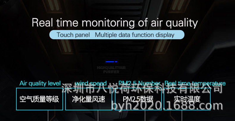 Air purifier, household indoor humidification, UV ultraviolet disinfection, formaldehyde removal, smoke and odor removal, negative ion purifier pic 43