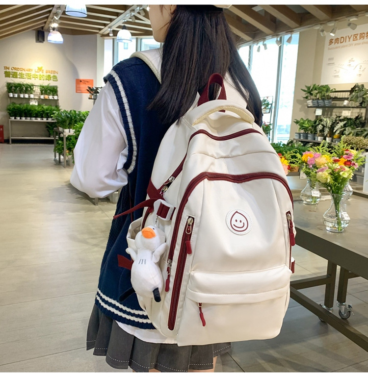 2023 fashionable student backpack, Japanese style Instagram simple Korean version backpack for junior high school, senior high school and college students pic 26