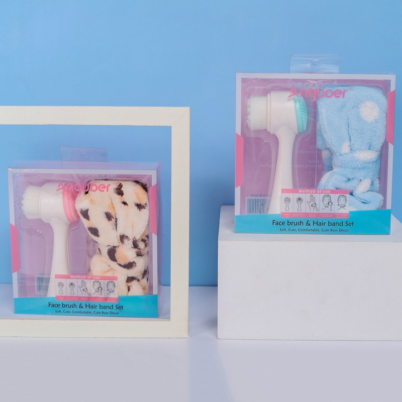 越光双头洗脸刷发带套装 硅胶洗脸刷 软毛硅胶洁面刷详情20