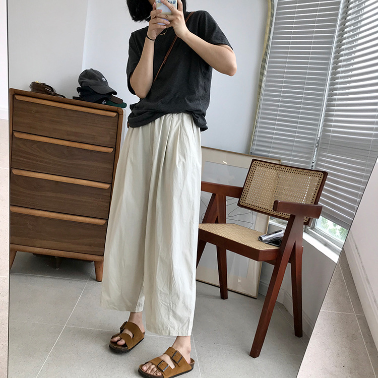 巨百搭轻薄透气酵洗棉小个子奶奶裤九分宽松显瘦休闲裤女夏季薄款详情34