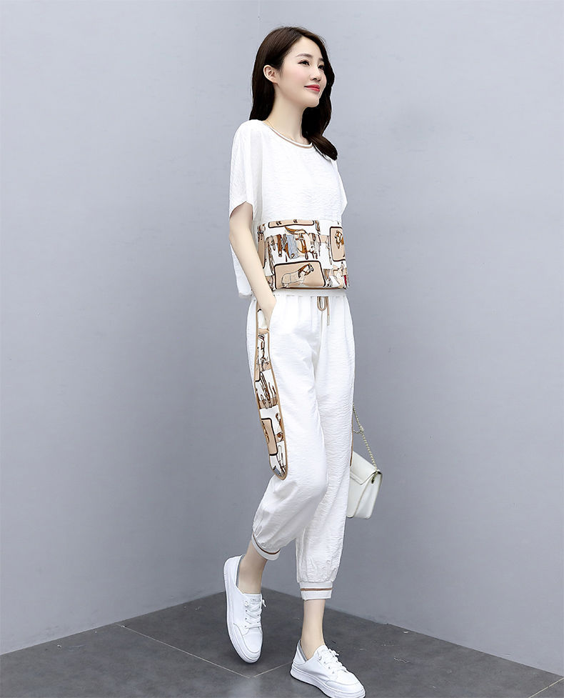 2021时尚运动套装夏装气质洋气女神范衣服夏天显瘦宽松两件套显瘦详情17