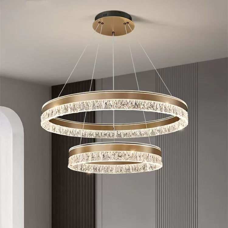 Light luxury chandelier living room lamp, modern and simple dining room lamp, grand 2024 new high-end circular main hall lamp pic 8