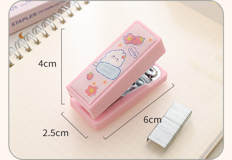 Portable and cute cartoon mini small stapler set, No. 12 student office small needle feeding stapler wholesale pic 8