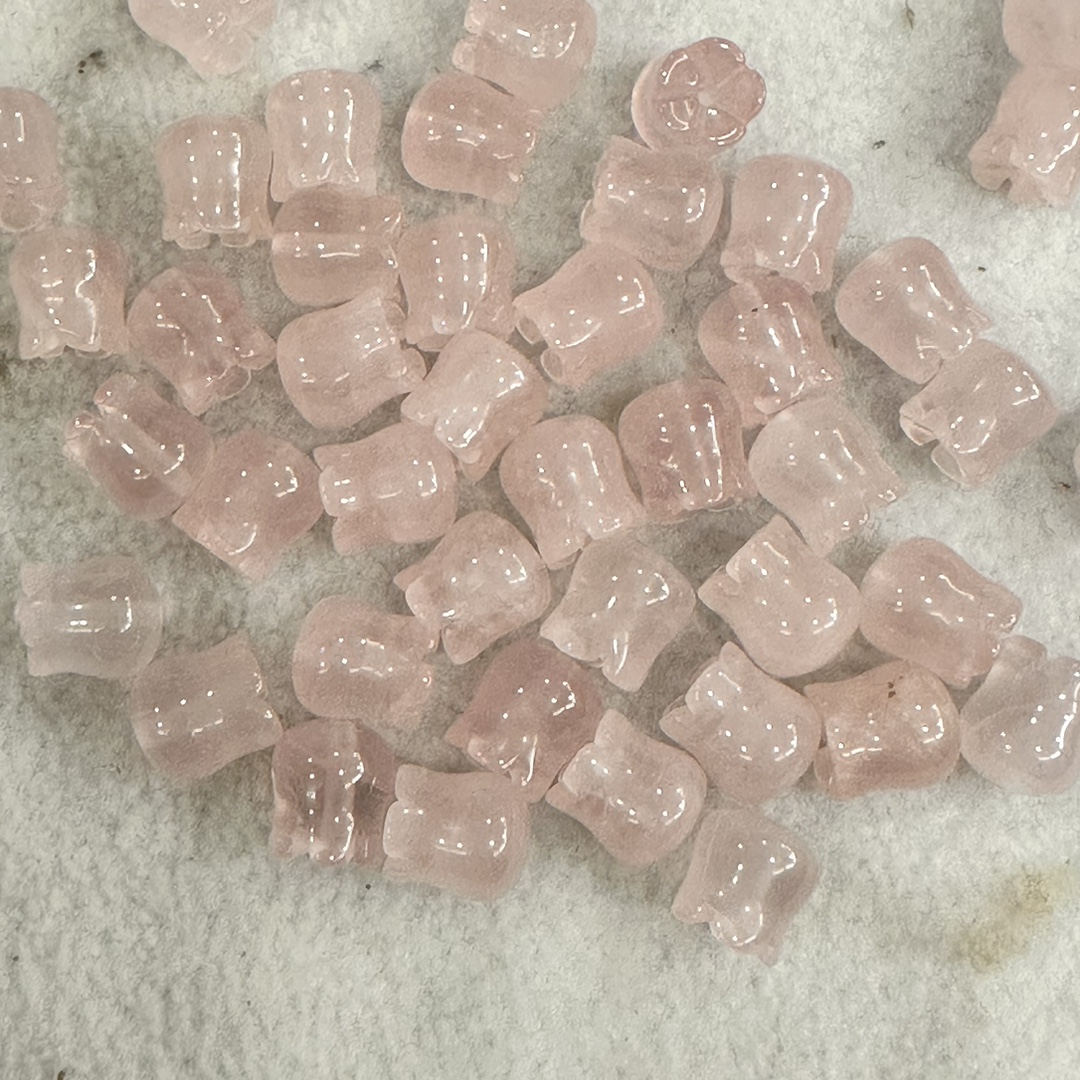 跨境直销天然石铃兰花粉晶8x10mm发簪汉服耳环DIY饰品配件批发详情3