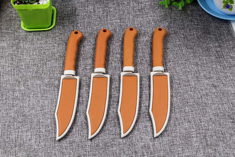 Two-person store department store yellow sleeve knife, stainless steel fruit knife, household travel portable knife with sleeve, small knife for cutting fruits and peeling pic 3