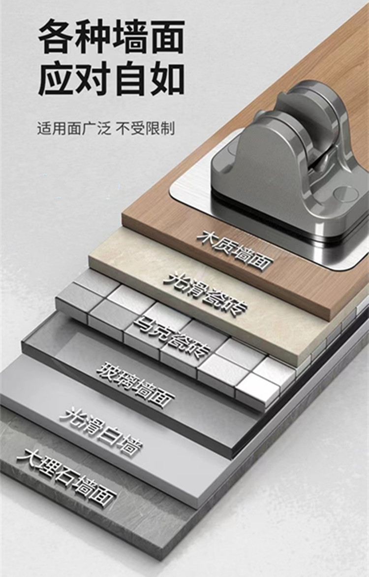 The 360° rotatable shower head, adjustable base, shower fixator, rain shower canopy stand, and non-drilling shower head bracket pic 7