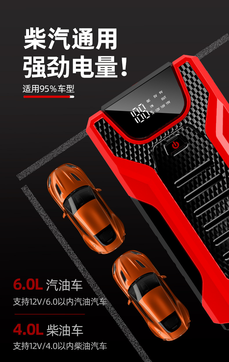 M8A car Emergency Start Power Supply car jump starter Multi-functional Vehicle Starter Emergency Power supply pic 6