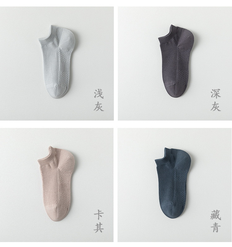 袜子地摊一件代发袜子男春夏季低帮船袜 男士透气防滑隐形袜子 短袜纯色棉袜一件代发详情8